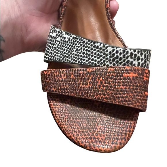 Rebecca Minkoff multicolor snake print ankle strap wedge sandals - Picture 8 of 11